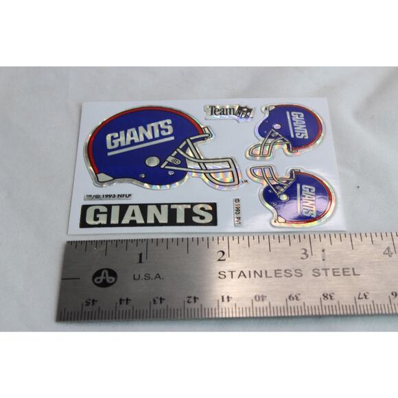 Vintage New York Giants Prism Helmet Stickers 1993 NFL Vending Machine Sticker - Picture 2 of 4